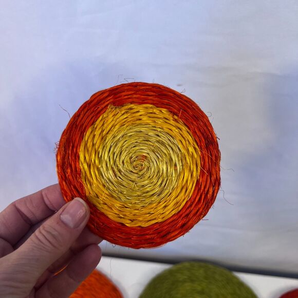 Abaca Fiber Hemp Trivets & Coasters Set of 9 MCM Retro VTG Home Decor Cottage - Picture 5 of 10